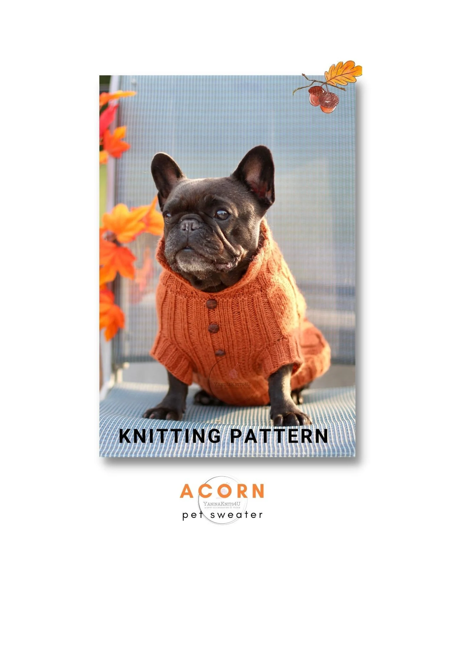 Acron knitted dog sweater