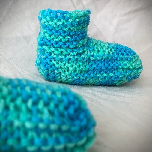 Moccasin Style Slippers for Children - FREE Knitting Pattern