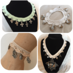 Victorian inspired crochet necklace and bracelet