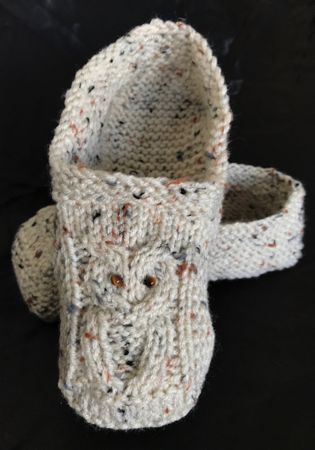 Knit Owl Slippers - Free Knitting Pattern