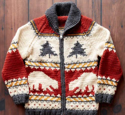 Polar Bears and Pine Tree FREE Knit Sweater Pattern